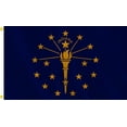 thumbnail image 1 of Indiana State Flag, Nylon, 3' x 5', 100% Made in USA, Canvas Header, Heavy-Duty Brass Grommets, 1 of 1