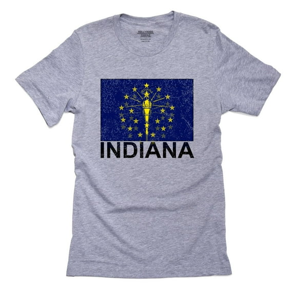 Indiana State Flag - Special Vintage Edition Men's Grey T-Shirt