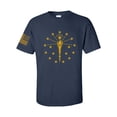 thumbnail image 1 of Indiana State Flag United States of American Flag Short Sleeve Graphic tee T-shirt-Navy-6xl, 1 of 4