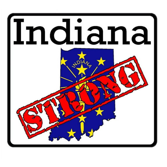 Indiana State (K15) Strong Flag Vinyl Decal Sticker Car/Truck Laptop/Netbook Window