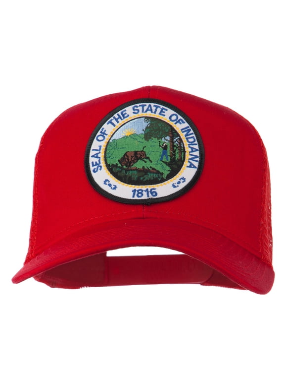 Indiana State Patched Mesh Cap - Red OSFM