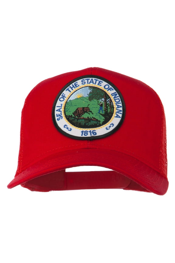 Indiana State Patched Mesh Cap - Red OSFM