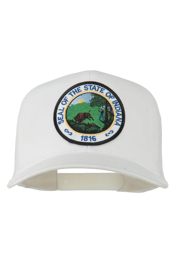 Indiana State Patched Mesh Cap - White OSFM