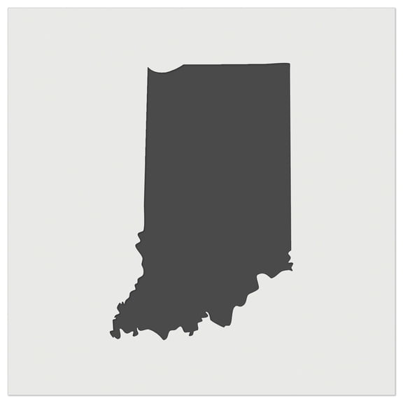 Indiana State Silhouette DIY Cookie Wall Craft Stencil - 3.5 Inch