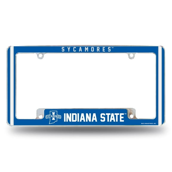 Indiana State Sycamore's Chrome Metal License Plate Frame