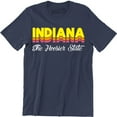 thumbnail image 1 of Indiana The Hoosier State Fashion Souvenir Hometown Arched City Men's T-Shirt, 1 of 4