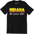 thumbnail image 1 of Indiana The Hoosier State Fashion Souvenir Hometown Arched City Men's T-Shirt, 1 of 4