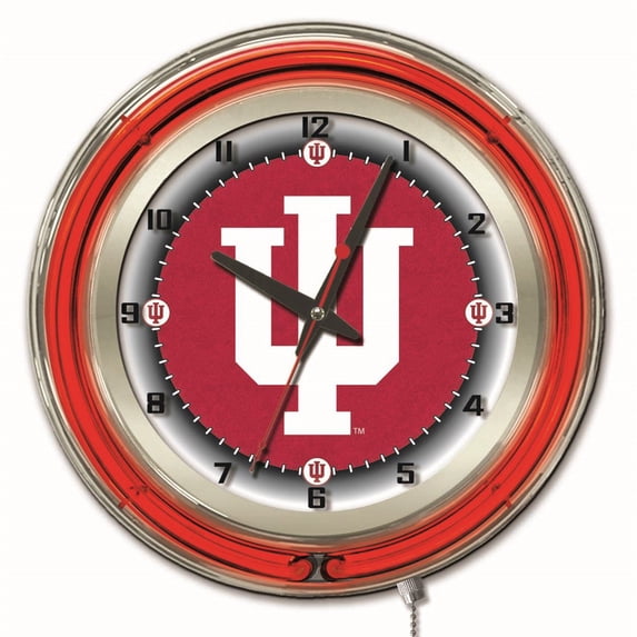 Indiana Hoosiers 19" Neon Wall Clock