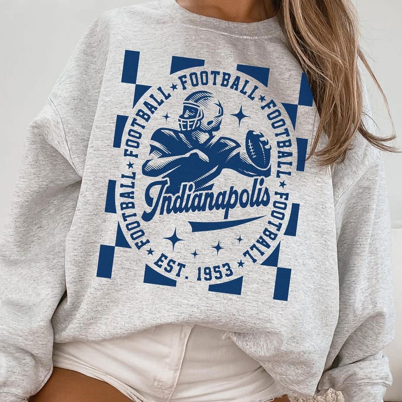 Indianapolis Colt Football Crewneck Sweatshirt , Indianapolis