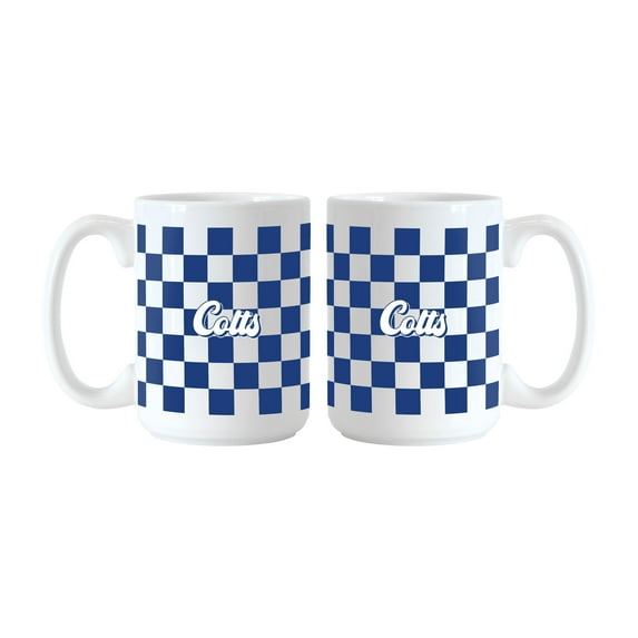 Indianapolis Colts 2-Pack 15oz. Checkered Wordmark Mug Set