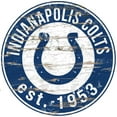 thumbnail image 1 of Indianapolis Colts 23.5" Distressed Round Sign, 1 of 2