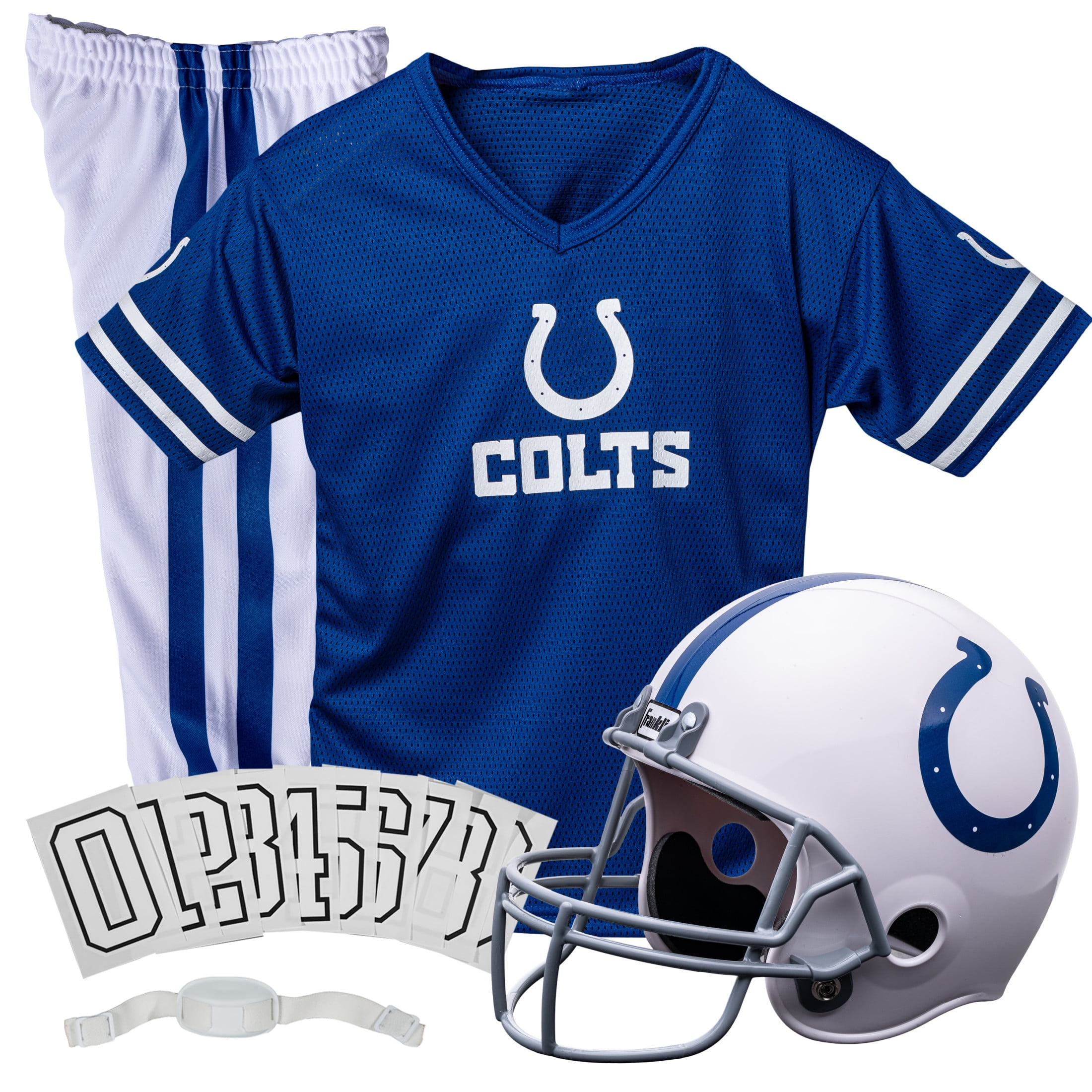 Franklin Sports Brandclub Franklin Sports Indianapolis Colts Kids NFL Uniform Set Youth NFL Team Jersey Helmet Pants Apparel Costume Official NFL Gear Youth Small