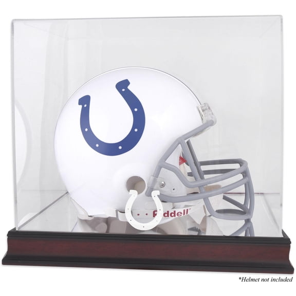 Indianapolis Colts Mahogany Helmet Logo Display Case with Mirror Back
