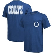 Indianapolis Colts Majestic Threads Tri-Blend Pocket T-Shirt - Heathered Royal