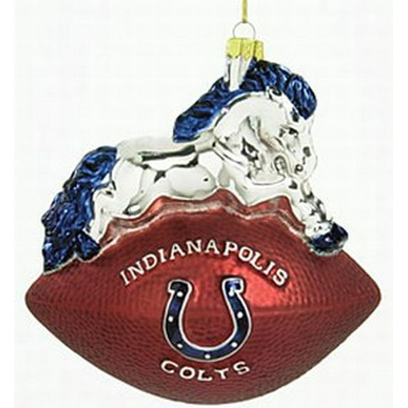 Indianapolis Colts Mascot Football Ornament