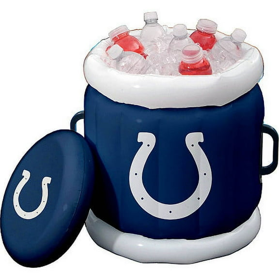 Indianapolis Football Colts Team Logo Inflatable Cooler with Two Carry Handles and Removable Lid