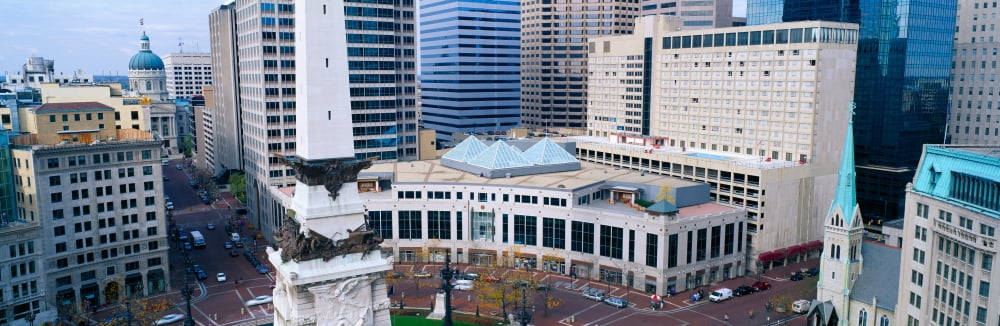 Indianapolis Indiana Canvas Art - Panoramic Images (27 x 9)