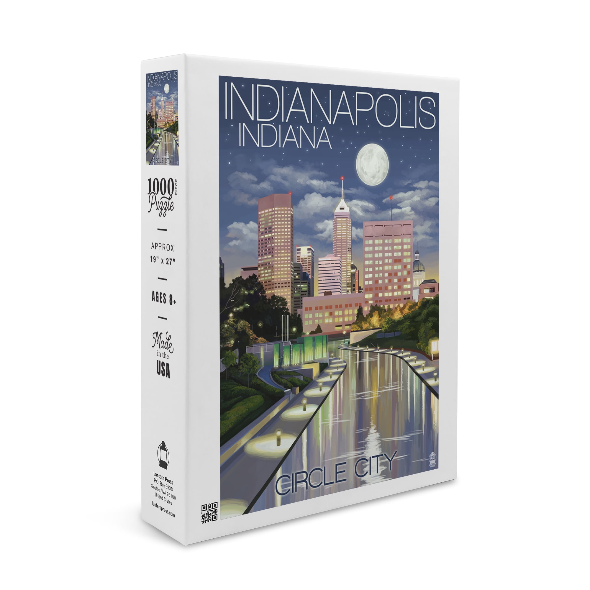 Indianapolis, Indiana, Indianapolis at Night Circle City (1000 Piece