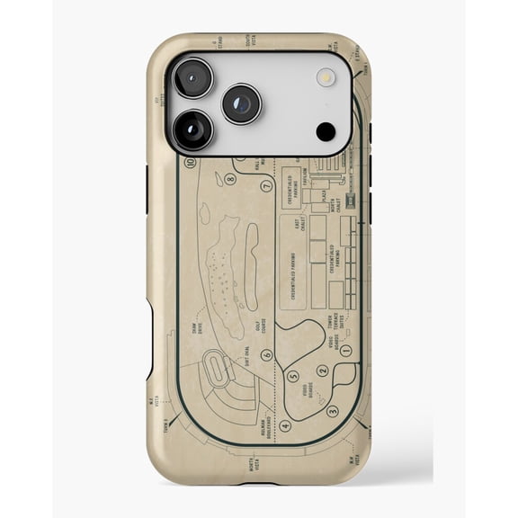 Indianapolis Race Track (Parchment) H988 Premium Durable Case for iPhone 17 16 15 14 13 12 11 Pro Max – Unisex Style