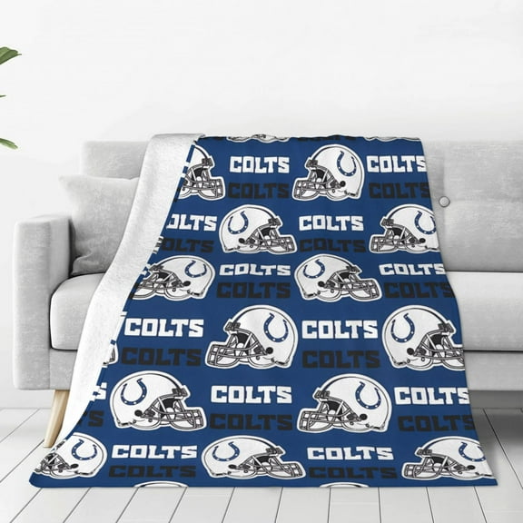 Indianapolis Team Blanket Football Team Custom , Super Soft And Cozy Flannel Blanket For Bed, Sofa Or Travel,Warm Blanket Birthday And Holiday Gifts Multiple Sizes