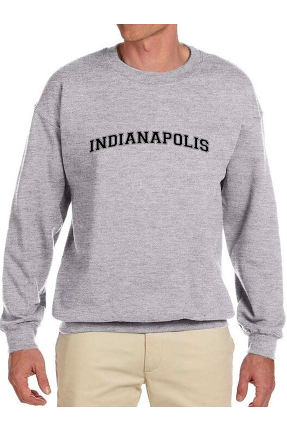 Indianapolis, Text Men Sweatshirt, Male Medium