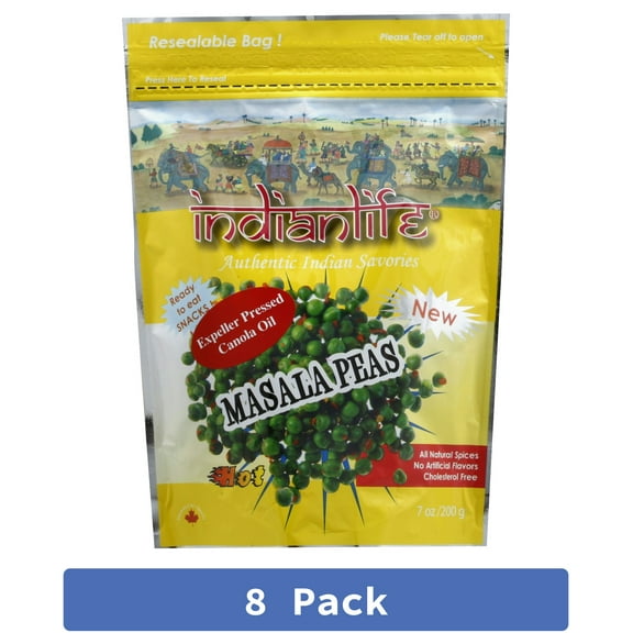 Indianlife Masala Peas Snack Mix 7 oz (Pack Of 8)