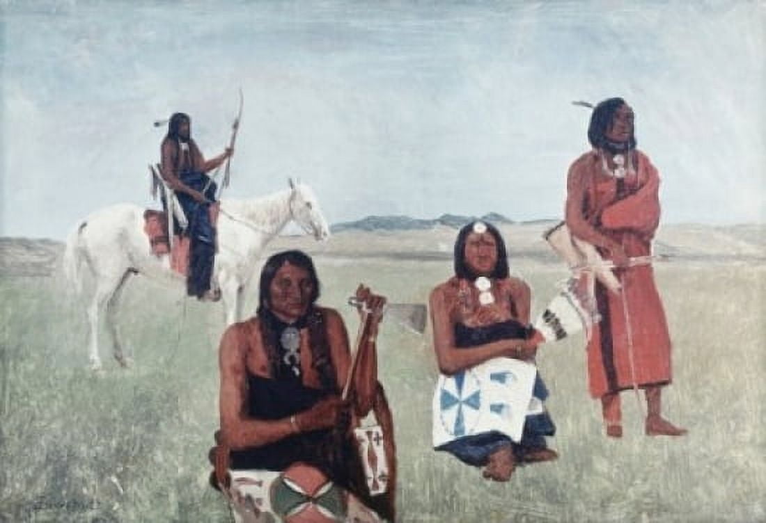 Indians near Fort Laramie Albert Bierstadt (1830-1902American) Canvas Art - Albert Bierstadt (24 x 36)