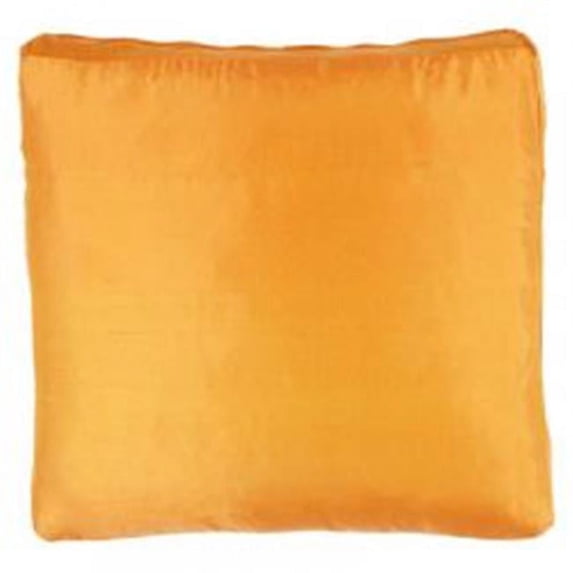 Indias Heritage C543 Orange Silk Dupioni Solid Box Throw Pillow, Orange - 18 x 18 x 2 in.