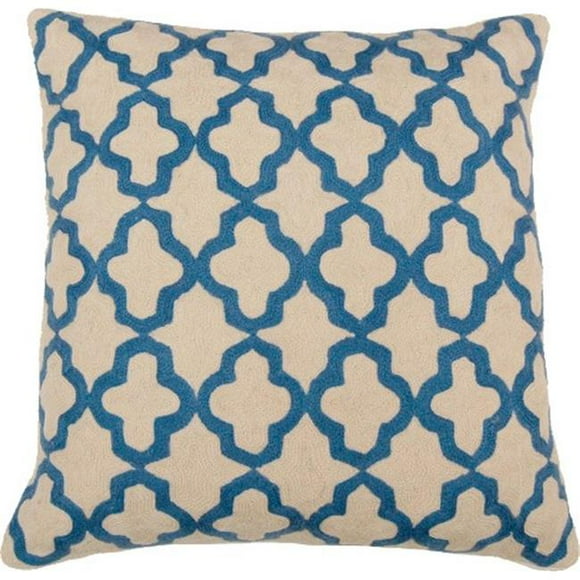 Indias Heritage C837 Royal Blue Hand Embroidery Pillow- Blue