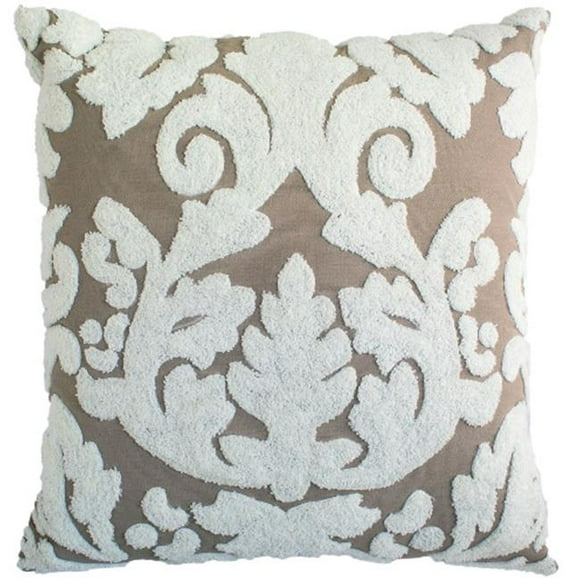 Indias Heritage C848 Hand Embroidered Pillow- Natural