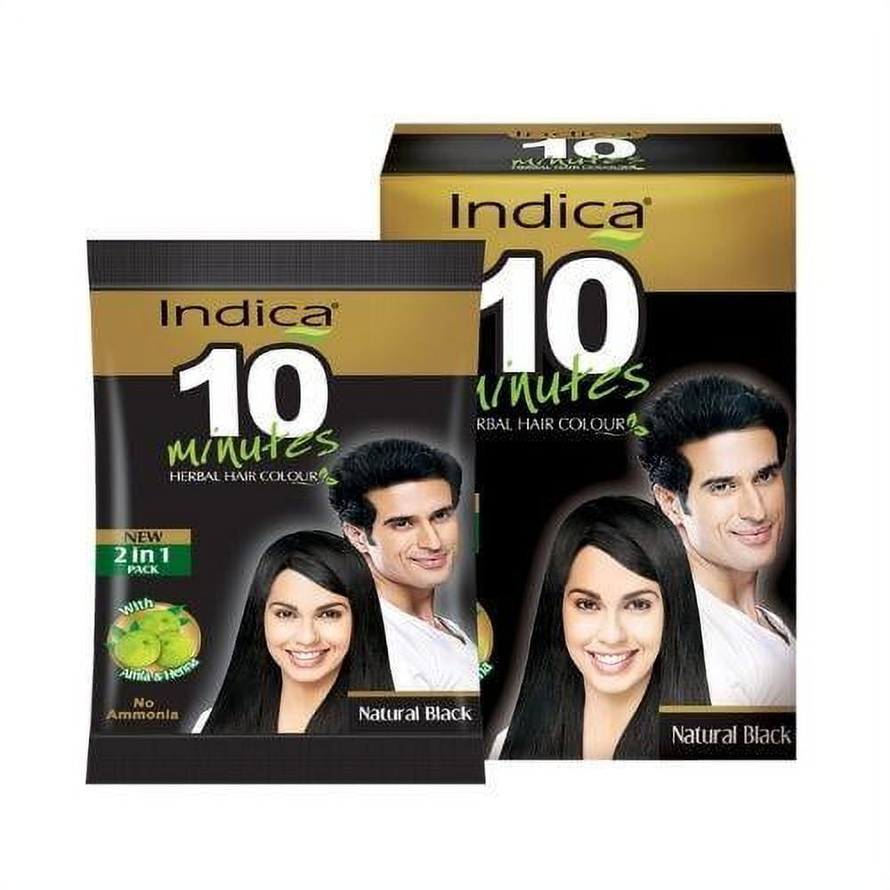 INDICA NATURAL BLACK 10 Minutes Hair Color Hair Dye NO AMMONIA exp 01/2021  | eBay
