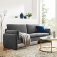 thumbnail image 1 of Modway Indicate Performance Velvet Sofa in Charcoal, 1 of 9