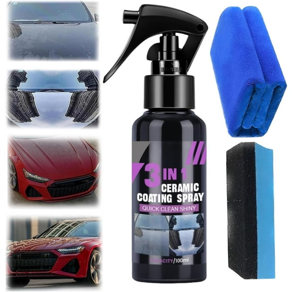 Indicatek High Protection Fast Nano Ceramic Coating Spray, Ceramic Coating Spray, 3 in 1 Ceramic Coatings Sprays, Car Scratch Nano Repair Sprays, Surface Protection Wax