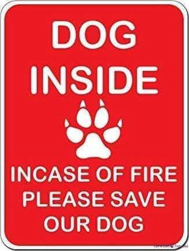 "Save Our Dog" Fire Emergency Sticker - 3x4 Inch Pet Alert Decal For Windows, Homes & Garages