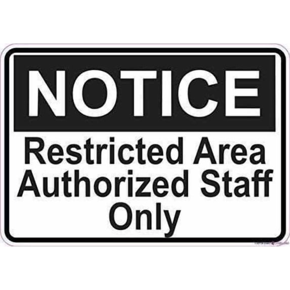 Indication warning sign Notice Restricted Area Door S Business Wall Art Outdoor Indoor 12x8 Inches Aluminum Metal tin sign