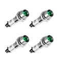 thumbnail image 1 of Indicator Light DC 12V, Neon Bulbs Green, Metal Shell Panel Mount 5/16" 8mm 4Pcs, 1 of 4