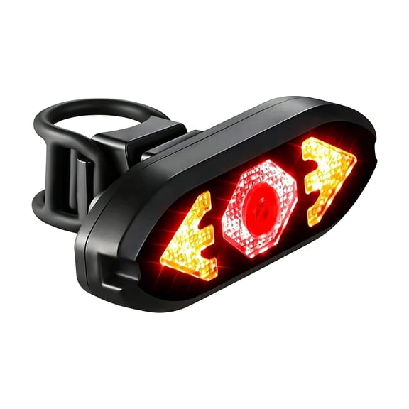 Indicator USB Rechargeable Rear Light with Horn Wireless Remote Bright Night Warning for Cycling Universal Aluminum Build