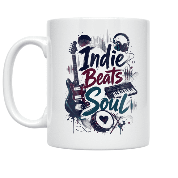 Indie Beats Soul Alternative Music Decor - Music Lover - 11 oz Ceramic Coffee Mug