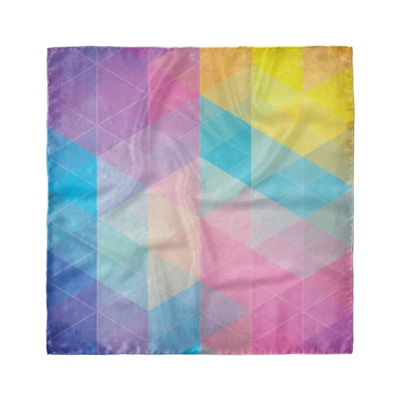 Indie Head Scarf, Triangles Dreamy Colors, Head Wrap, 3 Sizes, by Ambesonne
