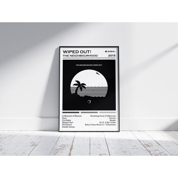 Indie Icon Wiped Out Album Art Music Studio Accent Room Display Cover, Unframed Poster