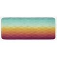 thumbnail image 1 of Indie Kitchen Mat, Mosaic Inspired Abstract Checkered Pattern Pastel Retro Rhombus Tile, Plush Decorative Kitchen Mat with Non Slip Backing, 47" X 19", Turquoise Marigold, by Ambesonne, 1 of 1