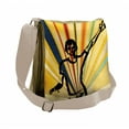 thumbnail image 1 of Indie Messenger Bag, Retro DJ Colorful Disco, Unisex Cross-body, by Ambesonne, 1 of 2