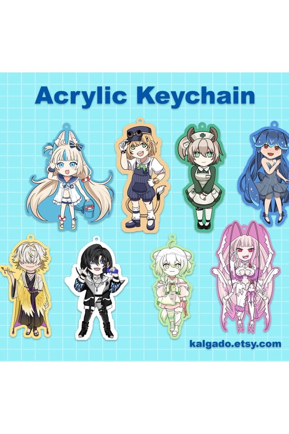 Indie/Other Vtuber Acrylic Keychain Charms (1 keychain)