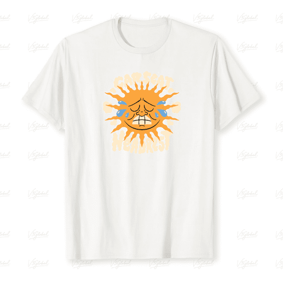 Indie Rock Music Lover Retro Sun Colorblock Inspired Graphic Casual Unisex T-Shirt V61130, up to size 5XL