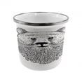 thumbnail image 1 of Indie Steel Camping Mug, Doodle Style Sketch Bear Portrait with Curly Beard and Mustache Cool Animal, Printed Thermal Cup for Camping and Outdoor Activities, by Ambesonne, 1 of 2