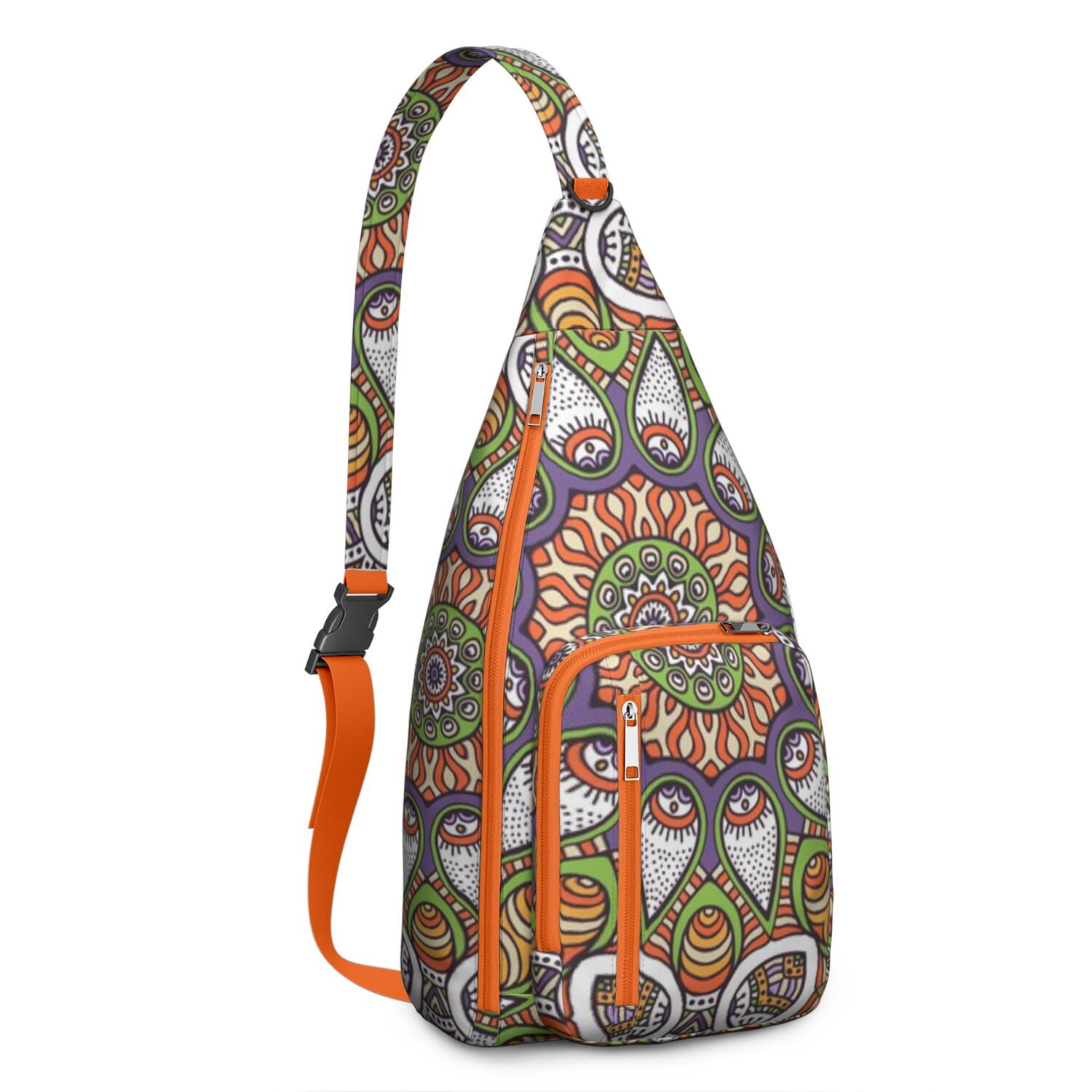 Geometric Tribal Sling Bag Mandala Design Crossbody Backpack  display picture 2