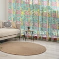 thumbnail image 1 of Indie Tulle Curtains with Rod Pocket, Colorful Vintage Spiral Pattern with Grunge Damaged Effect Geometric Abstract Design, Sheer Drape for Wedding Party 2 Panels, 7 Sizes, Multicolor, by Ambesonne, 1 of 3