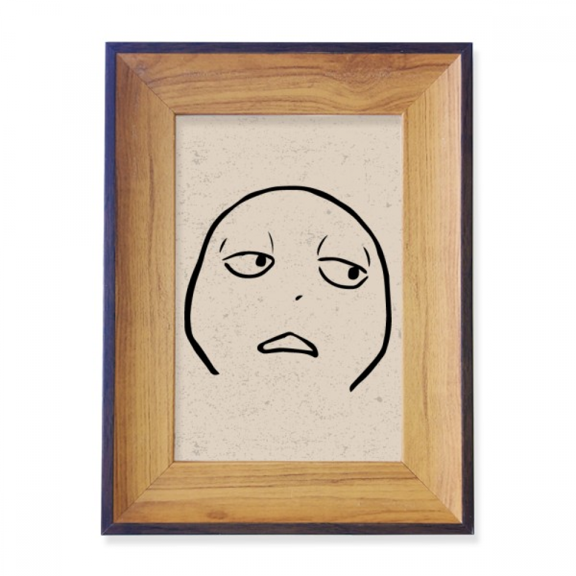 Indifferent Squint Black Happy Pattern Photo Frame Exhibition Display Art Desktop Painting