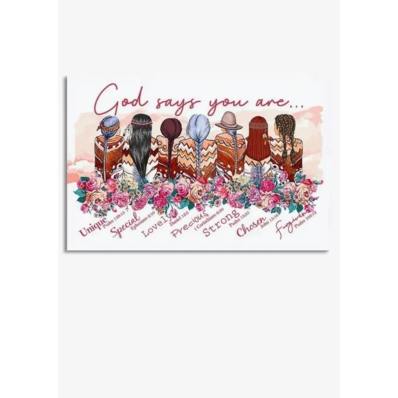 Indigenous Christian Quote God Says Native Inspired Wall Art UNFRAMED PAPER POSTER