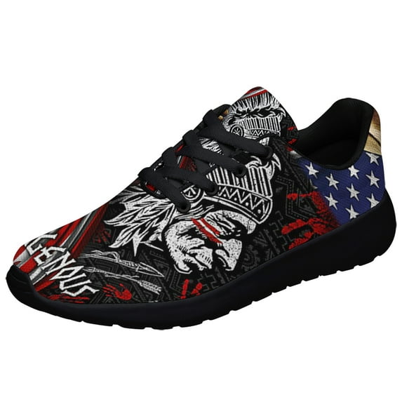 Indigenous Native American flag Shoes Sneakers for Women Men Black Size 4